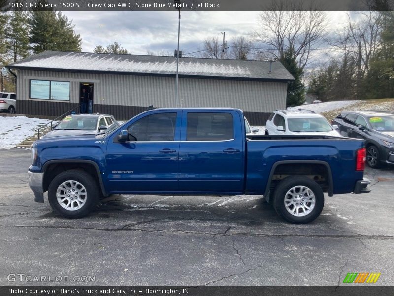 Stone Blue Metallic / Jet Black 2016 GMC Sierra 1500 SLE Crew Cab 4WD