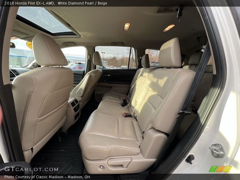 White Diamond Pearl / Beige 2018 Honda Pilot EX-L AWD