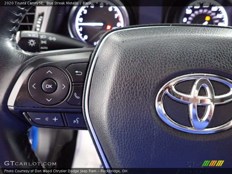 Blue Streak Metallic / Black 2020 Toyota Camry SE