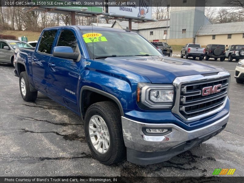 Stone Blue Metallic / Jet Black 2016 GMC Sierra 1500 SLE Crew Cab 4WD