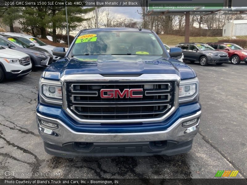 Stone Blue Metallic / Jet Black 2016 GMC Sierra 1500 SLE Crew Cab 4WD