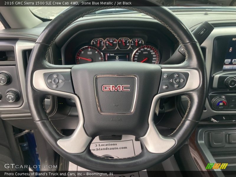 Stone Blue Metallic / Jet Black 2016 GMC Sierra 1500 SLE Crew Cab 4WD