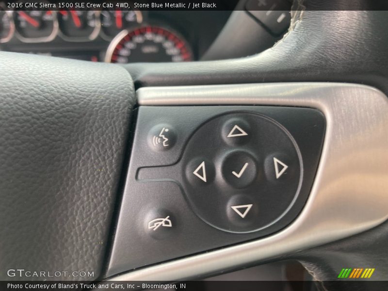 Stone Blue Metallic / Jet Black 2016 GMC Sierra 1500 SLE Crew Cab 4WD