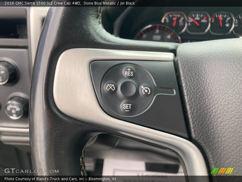 Stone Blue Metallic / Jet Black 2016 GMC Sierra 1500 SLE Crew Cab 4WD