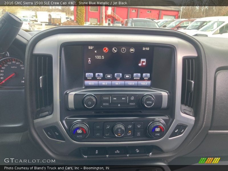 Stone Blue Metallic / Jet Black 2016 GMC Sierra 1500 SLE Crew Cab 4WD