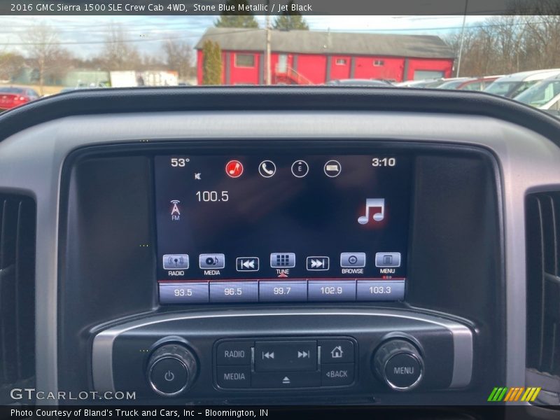 Stone Blue Metallic / Jet Black 2016 GMC Sierra 1500 SLE Crew Cab 4WD