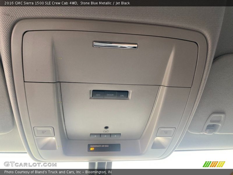 Stone Blue Metallic / Jet Black 2016 GMC Sierra 1500 SLE Crew Cab 4WD