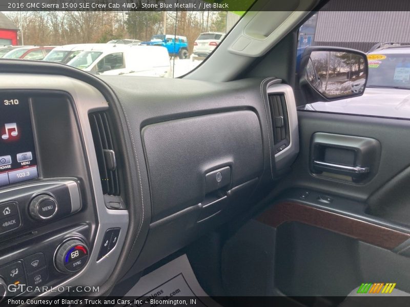 Stone Blue Metallic / Jet Black 2016 GMC Sierra 1500 SLE Crew Cab 4WD