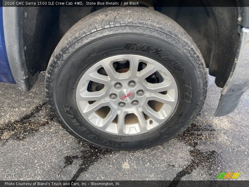 Stone Blue Metallic / Jet Black 2016 GMC Sierra 1500 SLE Crew Cab 4WD