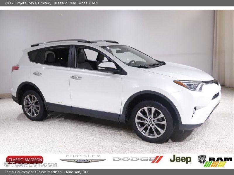 Blizzard Pearl White / Ash 2017 Toyota RAV4 Limited