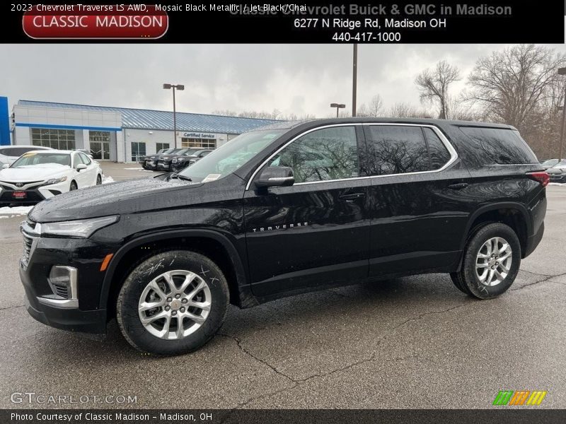Mosaic Black Metallic / Jet Black/Chai 2023 Chevrolet Traverse LS AWD