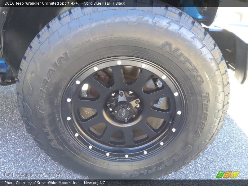 Hydro Blue Pearl / Black 2016 Jeep Wrangler Unlimited Sport 4x4