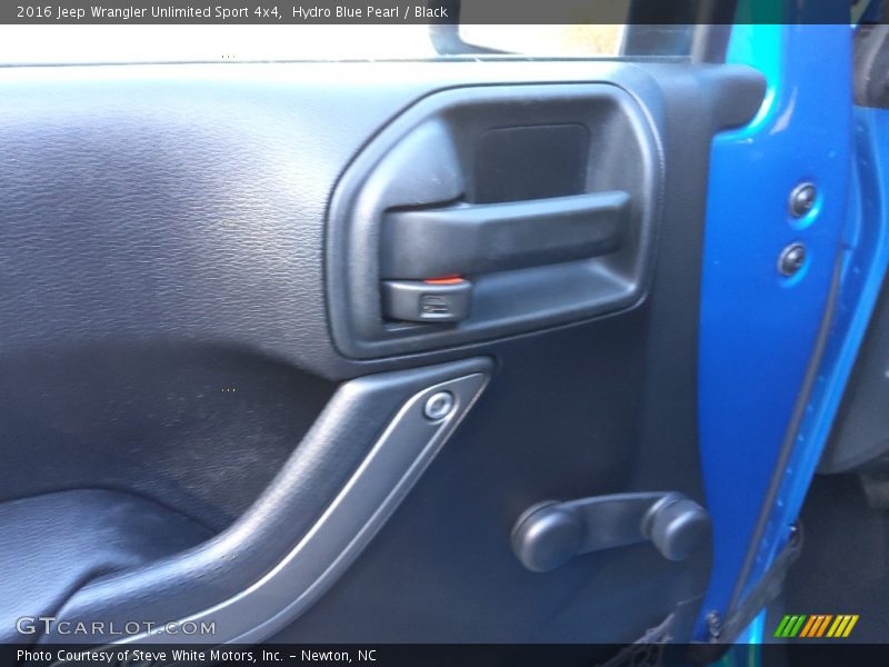 Hydro Blue Pearl / Black 2016 Jeep Wrangler Unlimited Sport 4x4