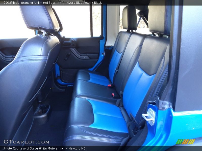Hydro Blue Pearl / Black 2016 Jeep Wrangler Unlimited Sport 4x4