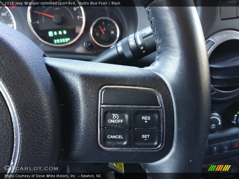 Hydro Blue Pearl / Black 2016 Jeep Wrangler Unlimited Sport 4x4