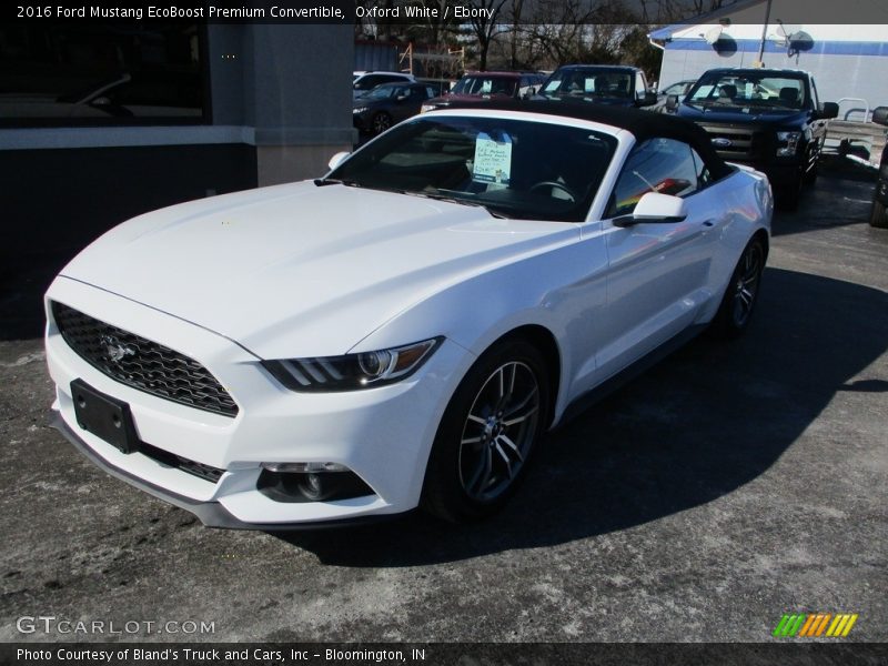 Oxford White / Ebony 2016 Ford Mustang EcoBoost Premium Convertible