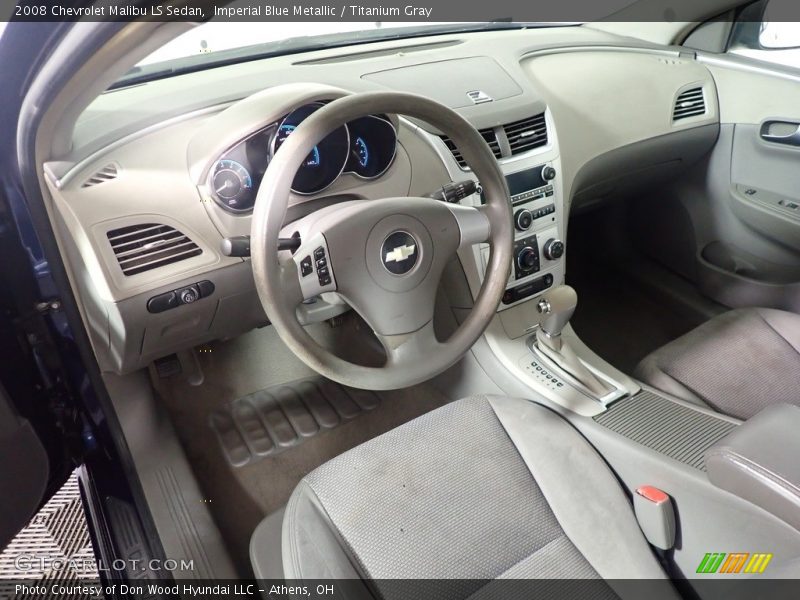 Imperial Blue Metallic / Titanium Gray 2008 Chevrolet Malibu LS Sedan