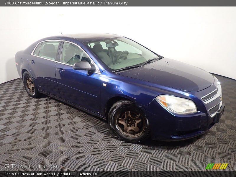 Imperial Blue Metallic / Titanium Gray 2008 Chevrolet Malibu LS Sedan
