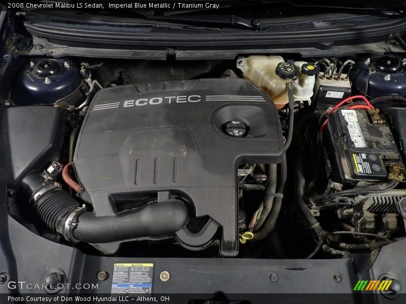 Imperial Blue Metallic / Titanium Gray 2008 Chevrolet Malibu LS Sedan