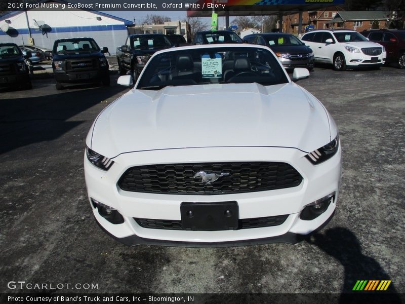 Oxford White / Ebony 2016 Ford Mustang EcoBoost Premium Convertible
