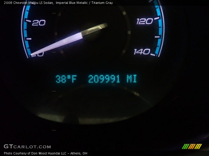Imperial Blue Metallic / Titanium Gray 2008 Chevrolet Malibu LS Sedan