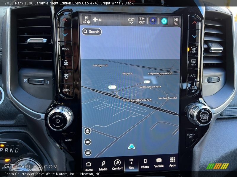 Navigation of 2023 1500 Laramie Night Edition Crew Cab 4x4