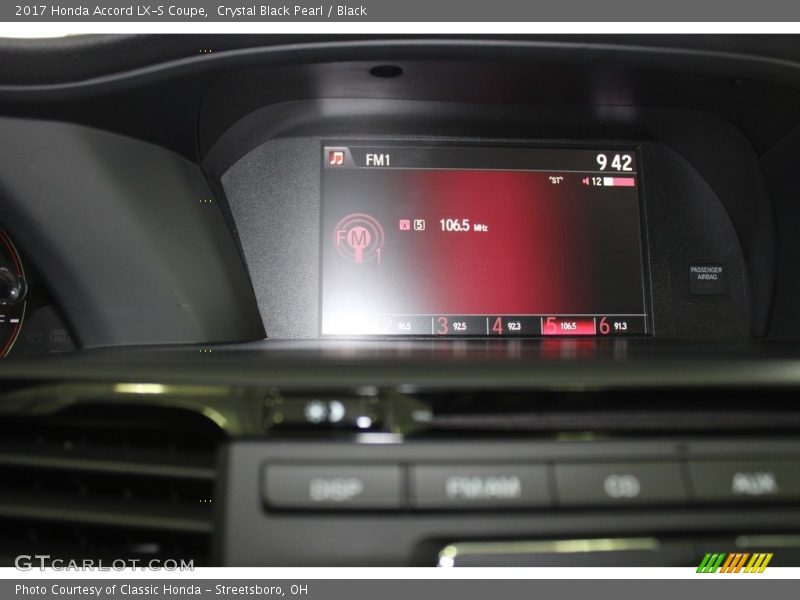 Crystal Black Pearl / Black 2017 Honda Accord LX-S Coupe