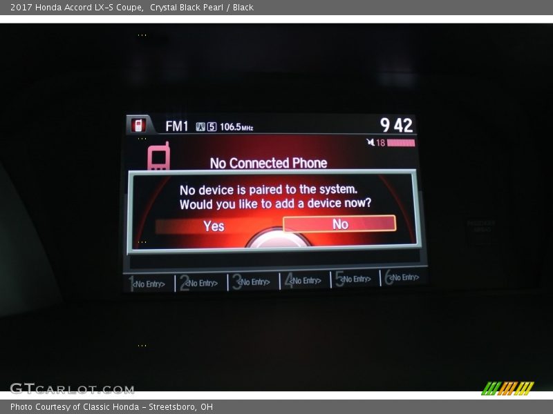 Crystal Black Pearl / Black 2017 Honda Accord LX-S Coupe