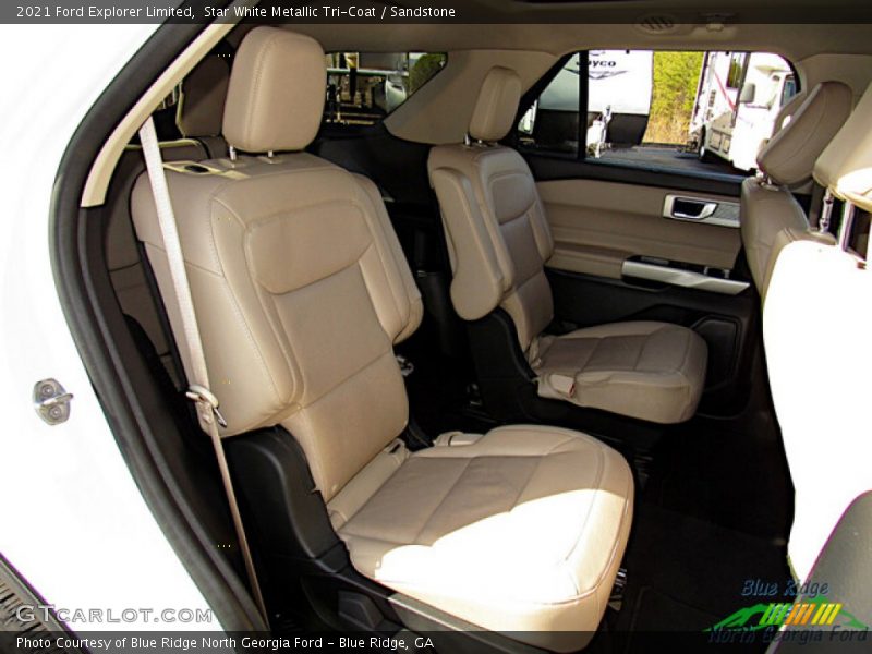 Star White Metallic Tri-Coat / Sandstone 2021 Ford Explorer Limited