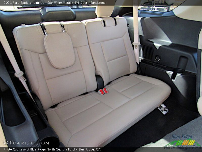Star White Metallic Tri-Coat / Sandstone 2021 Ford Explorer Limited