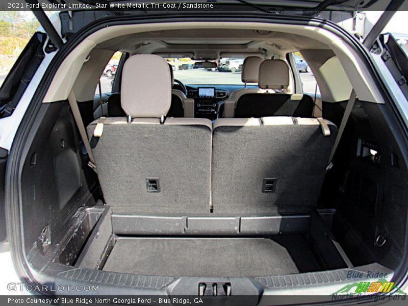 Star White Metallic Tri-Coat / Sandstone 2021 Ford Explorer Limited