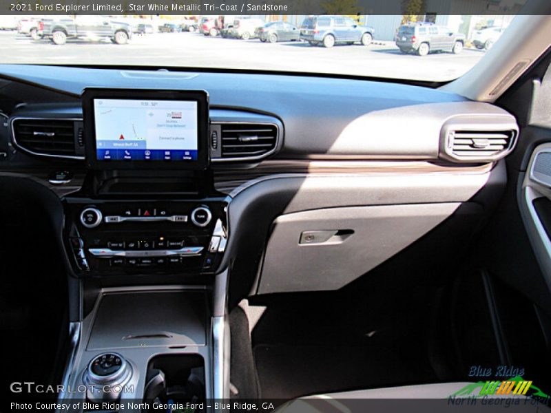 Star White Metallic Tri-Coat / Sandstone 2021 Ford Explorer Limited