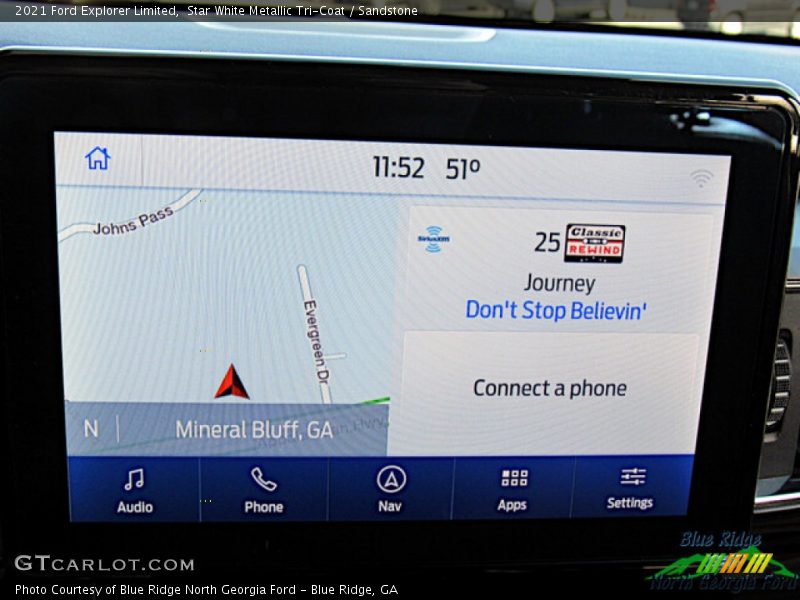 Star White Metallic Tri-Coat / Sandstone 2021 Ford Explorer Limited