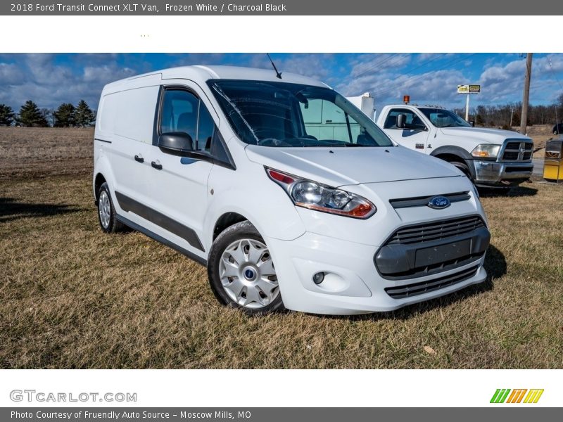Frozen White / Charcoal Black 2018 Ford Transit Connect XLT Van