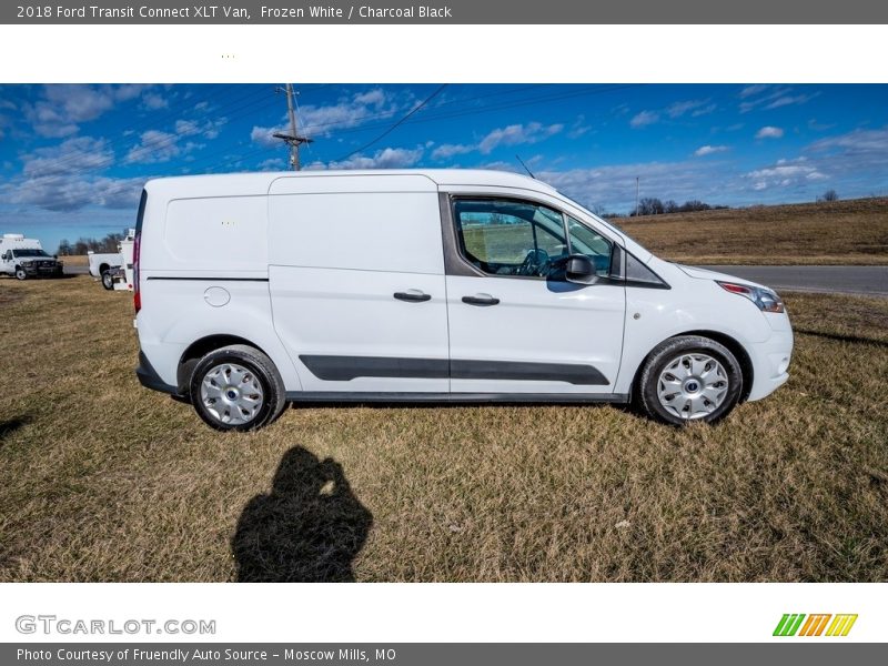 Frozen White / Charcoal Black 2018 Ford Transit Connect XLT Van