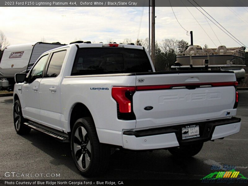 Oxford White / Black/Slate Gray 2023 Ford F150 Lightning Platinum 4x4