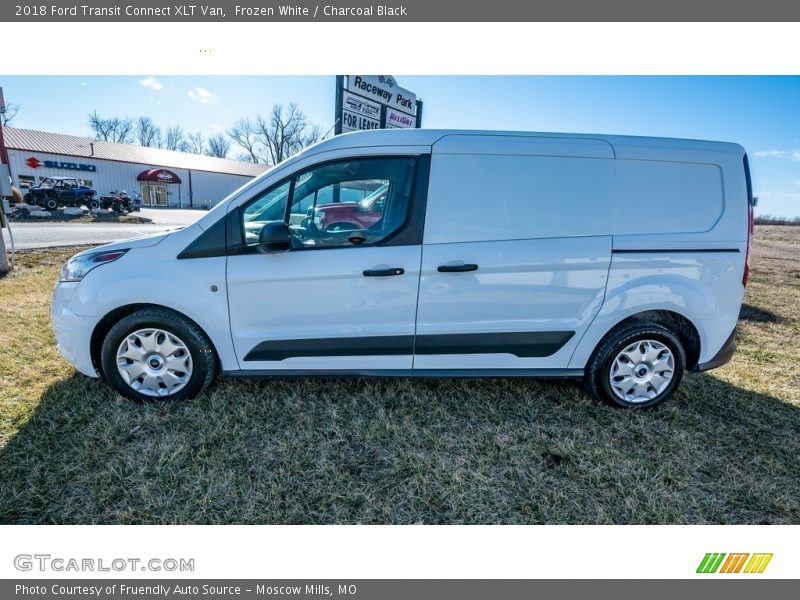 Frozen White / Charcoal Black 2018 Ford Transit Connect XLT Van