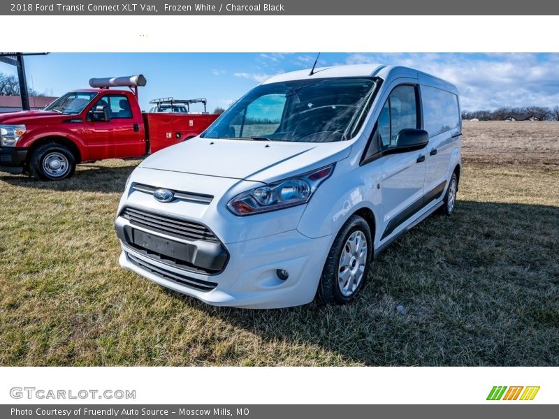 Frozen White / Charcoal Black 2018 Ford Transit Connect XLT Van