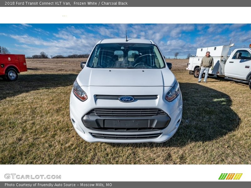 Frozen White / Charcoal Black 2018 Ford Transit Connect XLT Van