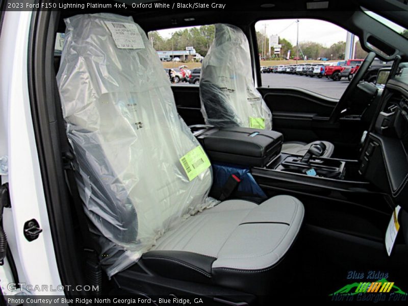 Oxford White / Black/Slate Gray 2023 Ford F150 Lightning Platinum 4x4
