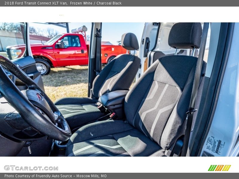 Frozen White / Charcoal Black 2018 Ford Transit Connect XLT Van