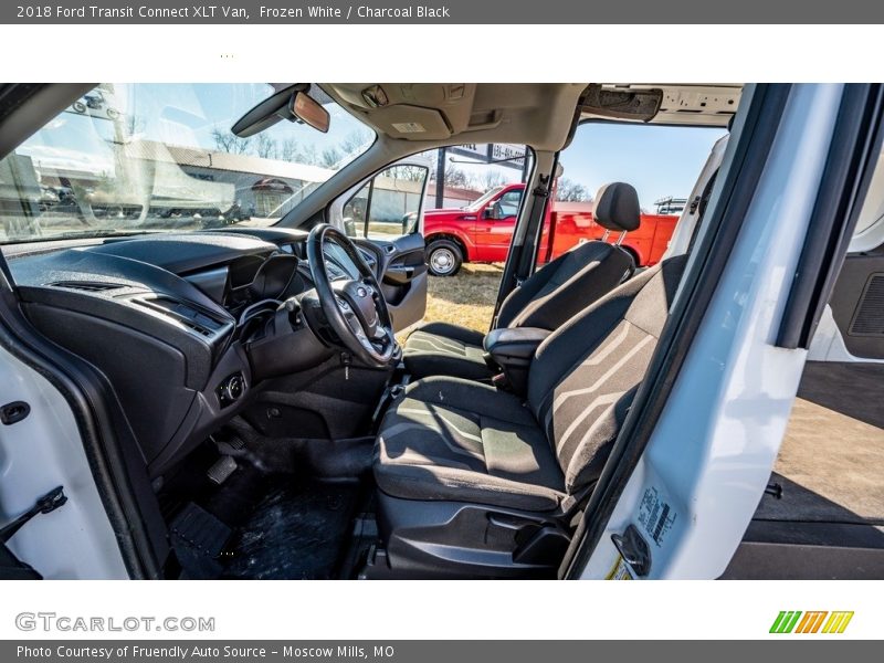 Frozen White / Charcoal Black 2018 Ford Transit Connect XLT Van