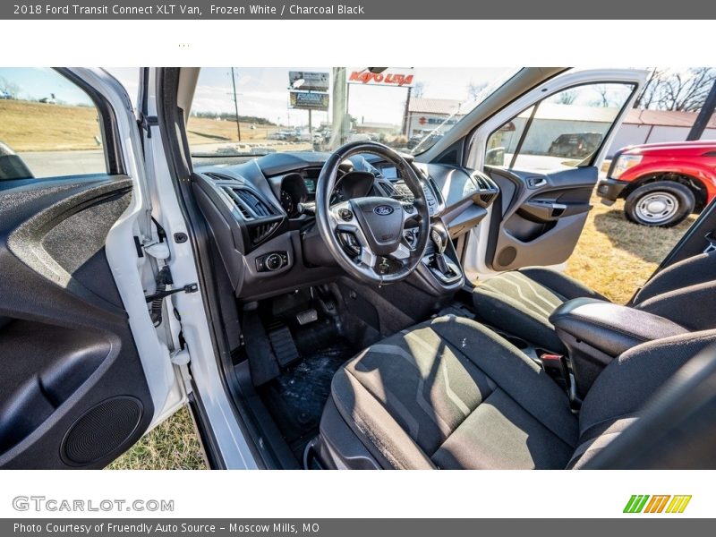 Frozen White / Charcoal Black 2018 Ford Transit Connect XLT Van