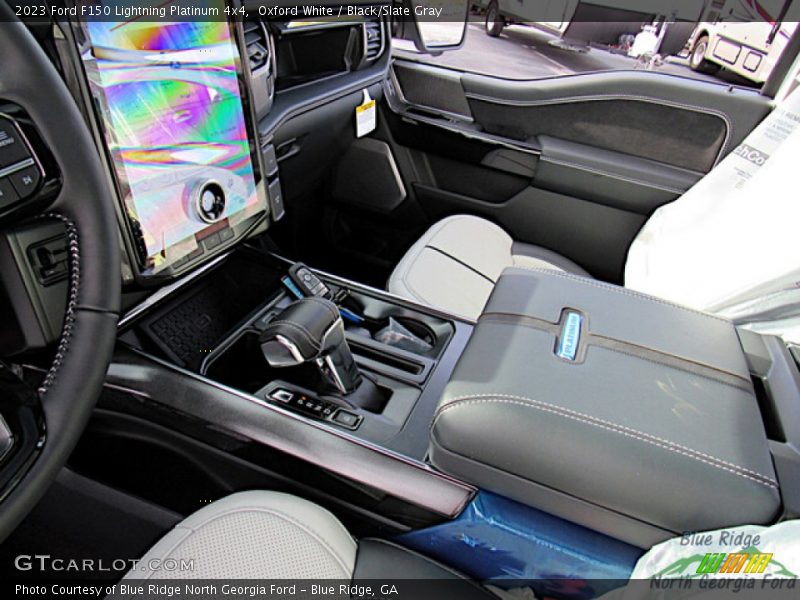 Oxford White / Black/Slate Gray 2023 Ford F150 Lightning Platinum 4x4