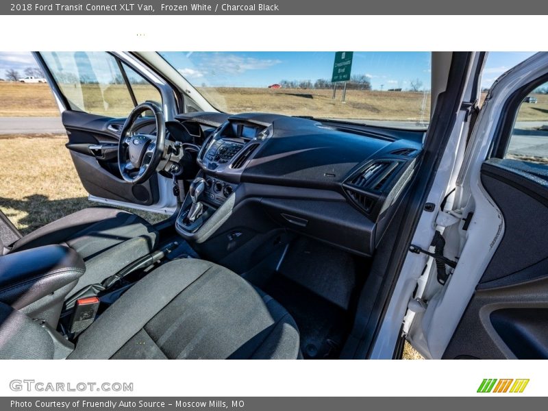 Frozen White / Charcoal Black 2018 Ford Transit Connect XLT Van