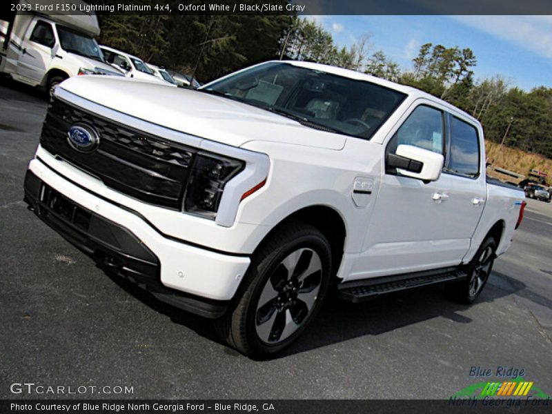Oxford White / Black/Slate Gray 2023 Ford F150 Lightning Platinum 4x4