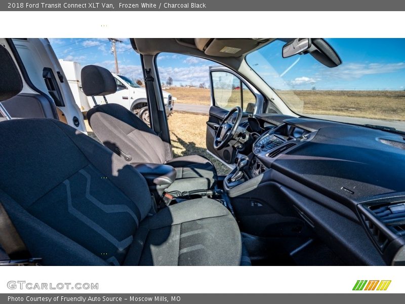 Frozen White / Charcoal Black 2018 Ford Transit Connect XLT Van