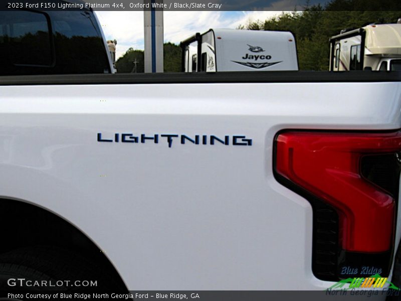 Oxford White / Black/Slate Gray 2023 Ford F150 Lightning Platinum 4x4