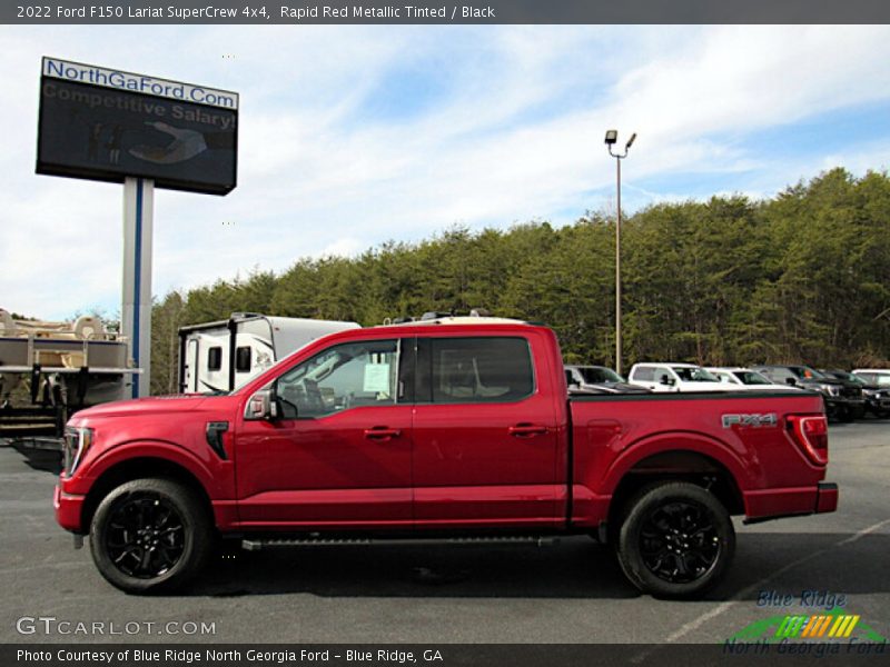 Rapid Red Metallic Tinted / Black 2022 Ford F150 Lariat SuperCrew 4x4