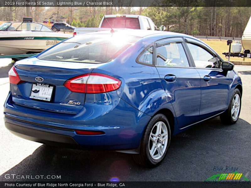 Lightning Blue / Charcoal Black 2019 Ford Fiesta SE Sedan